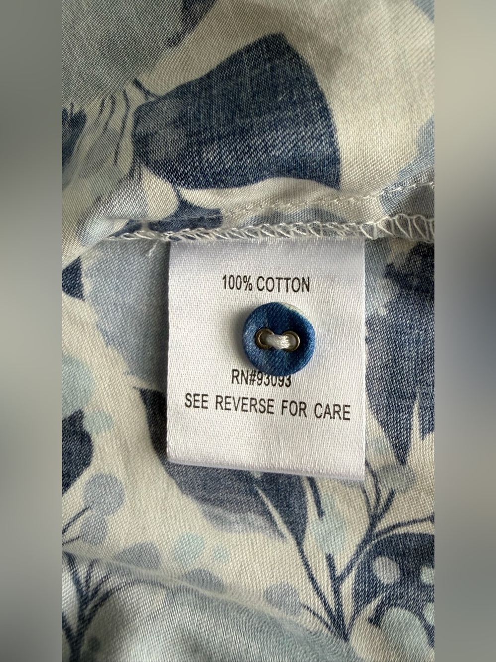 Tyler Böe Blue Floral Cotton Tiered Mini Dress NWT L - Picture 8 of 13
